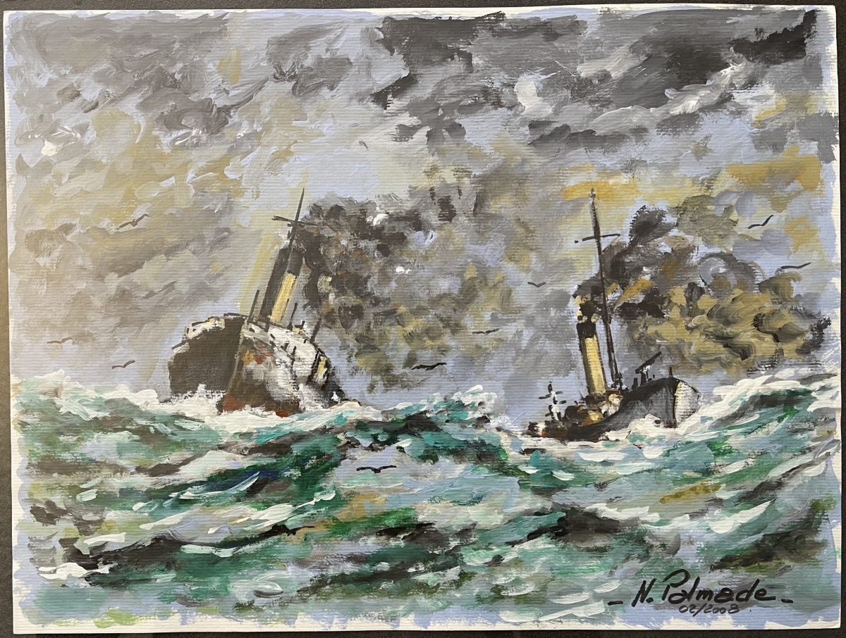 navire_en_mer_agitee_acrylique_sur_papier_2008_bateau_bateaux