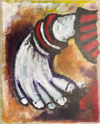 cest_le_pied_par_norbert_palmade_1928-_2019_acrylique_art_brut_1990