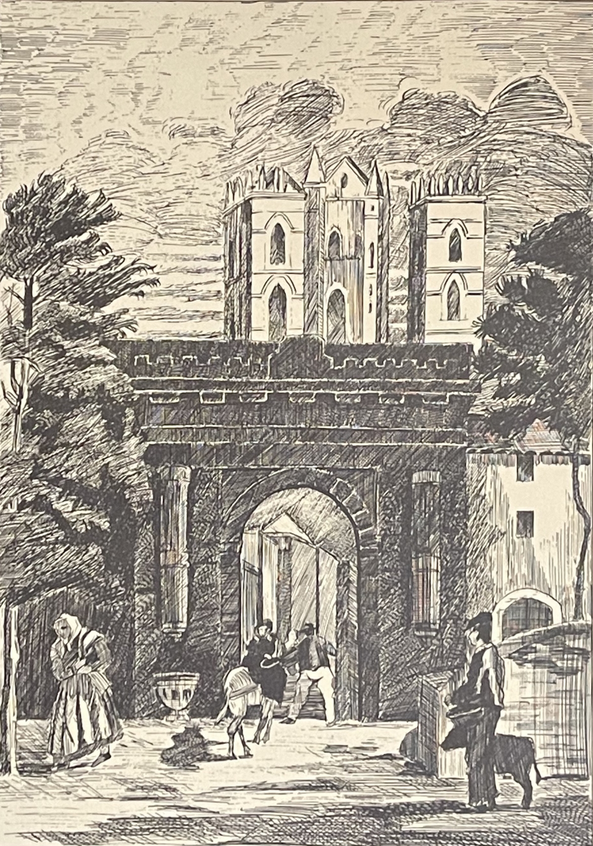 marseille_ancienne_porte_des_carmes_dessin_a_lencre_anonyme_xxe