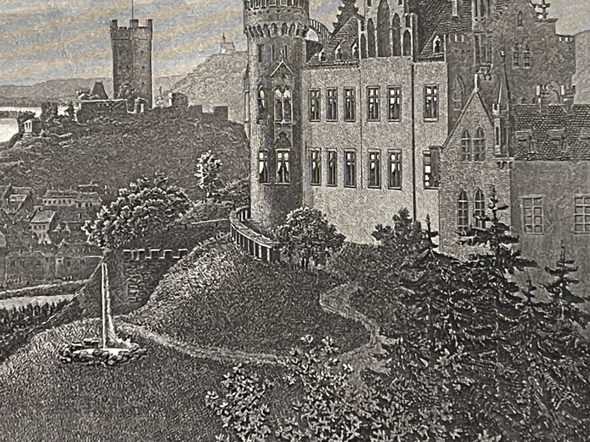 bingen_am_rhein_germany_1850_antique_engraving_rhine_valley_rhein_view_allemagne