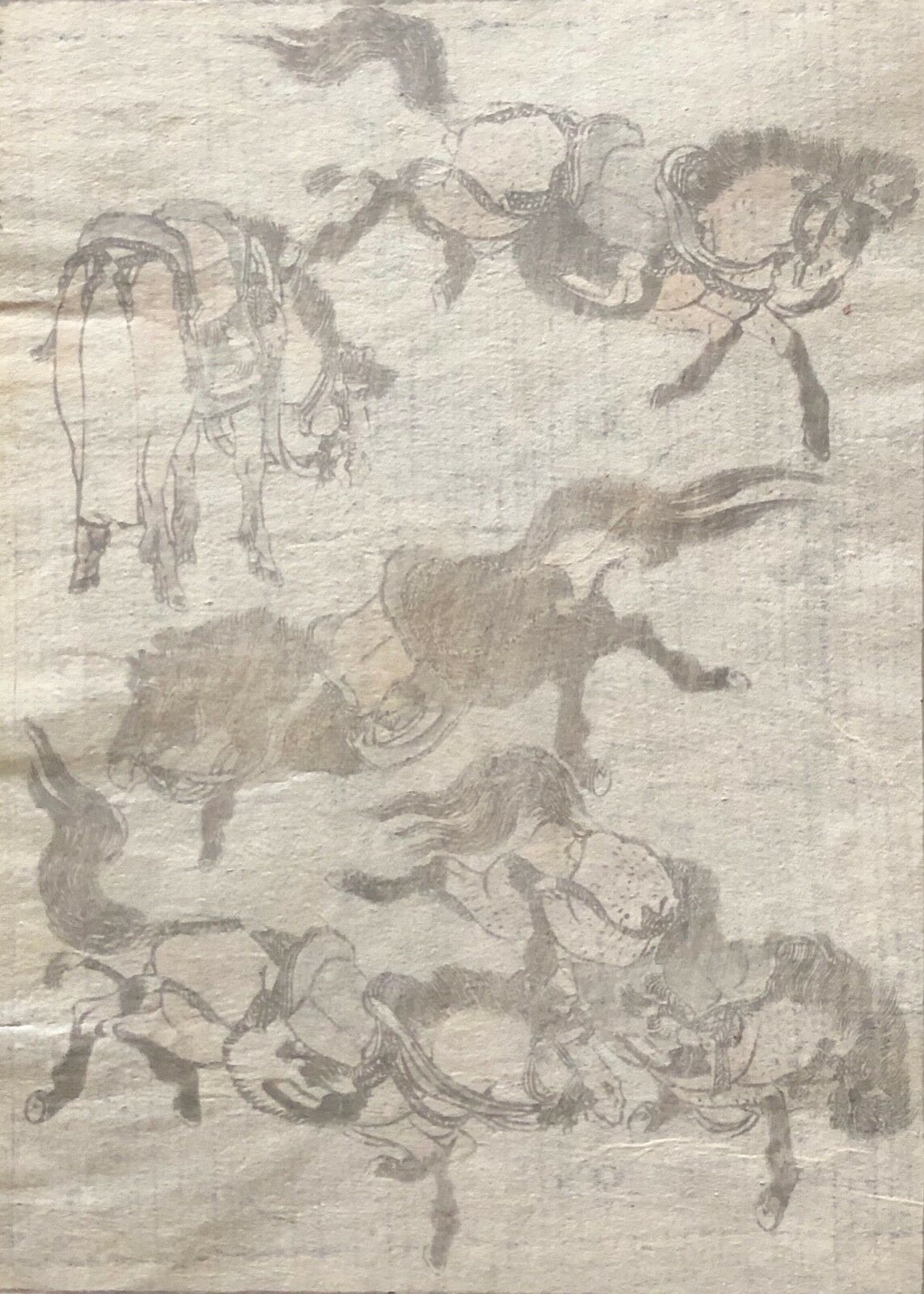 hokusai_1760-1849_japon_chevaux_et_samourai_japan_asia_cheval_originale_1817__