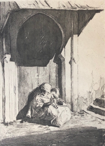 maroc_fes_almery_lobel-riche_1880-1950_le_fumeur_1918_orientaliste_3e