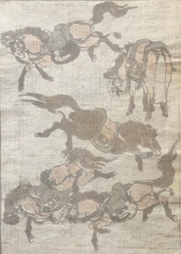 hokusai_1760-1849_japon_chevaux_et_samourai_japan_asia_cheval_originale_1817__