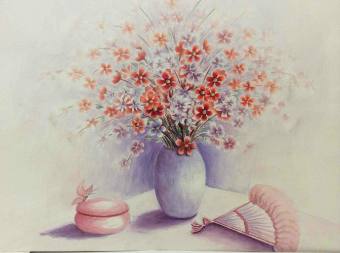 grande_aquarelle__bouquet_de_fleurs_a_leventail_et_papillon_