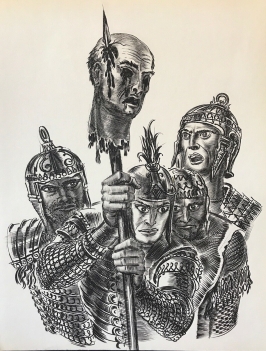 assassinat_de_galba_imperator_rome_par_albert_decaris_1901-1988_italia_italie