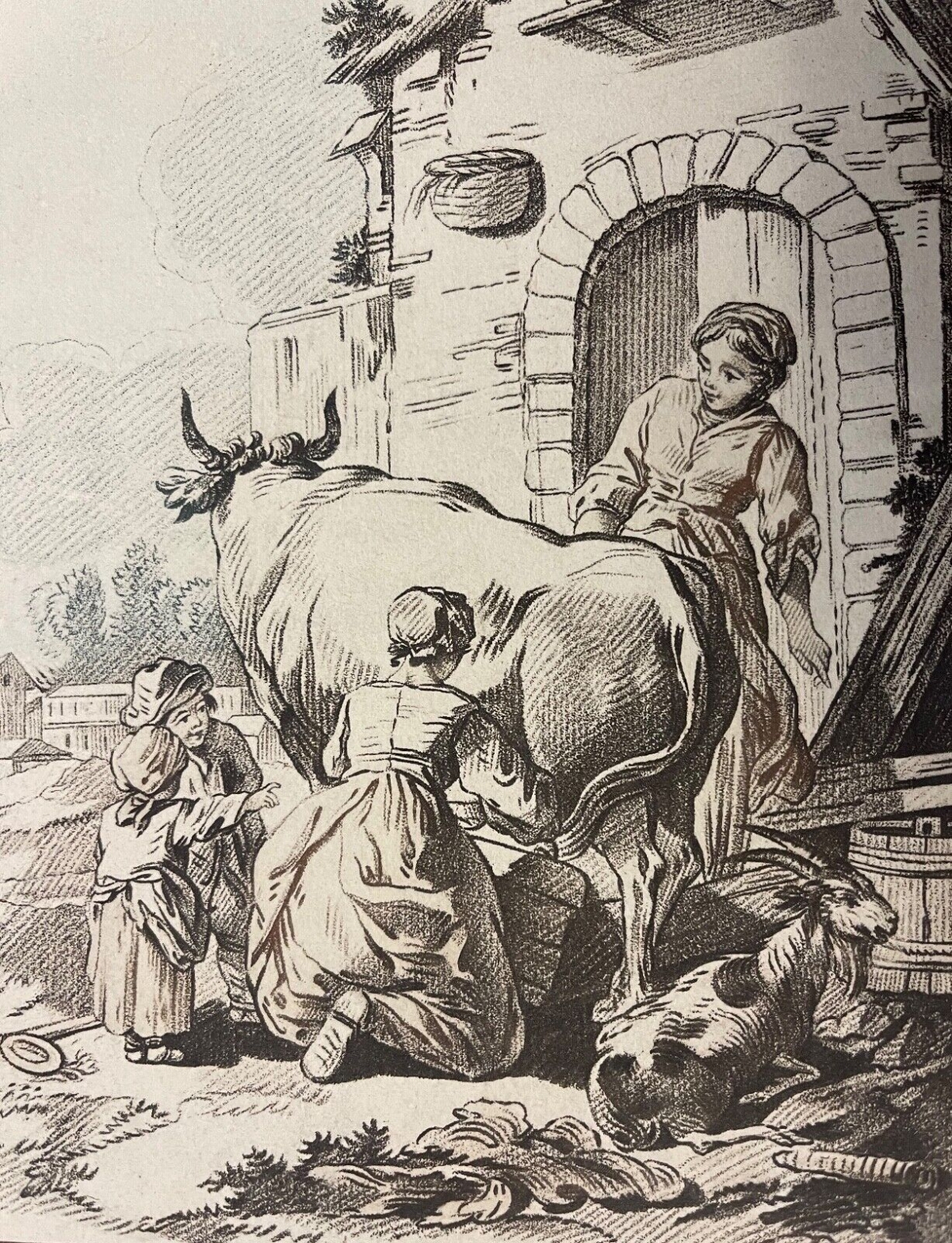 louis-marin_bonnet_1743-1793_la_petite_ferme_traite_vache_vers_1790_lait