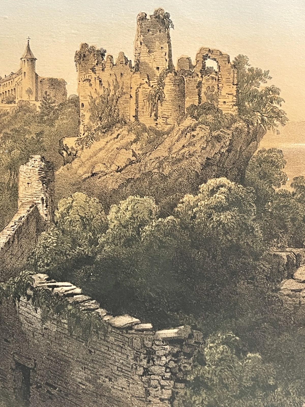 thonon_allinges_castle_ruins_french_alps_haute-savoie_lithograph_french_1864