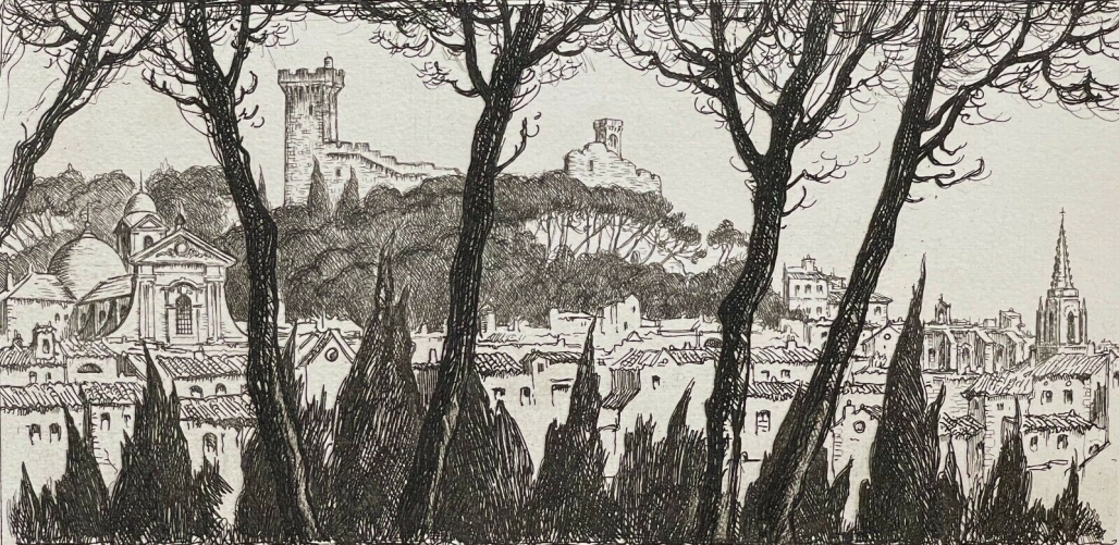 beaucaire_vers_1930_pointe_seche_de_maurice_robert_rhone_france