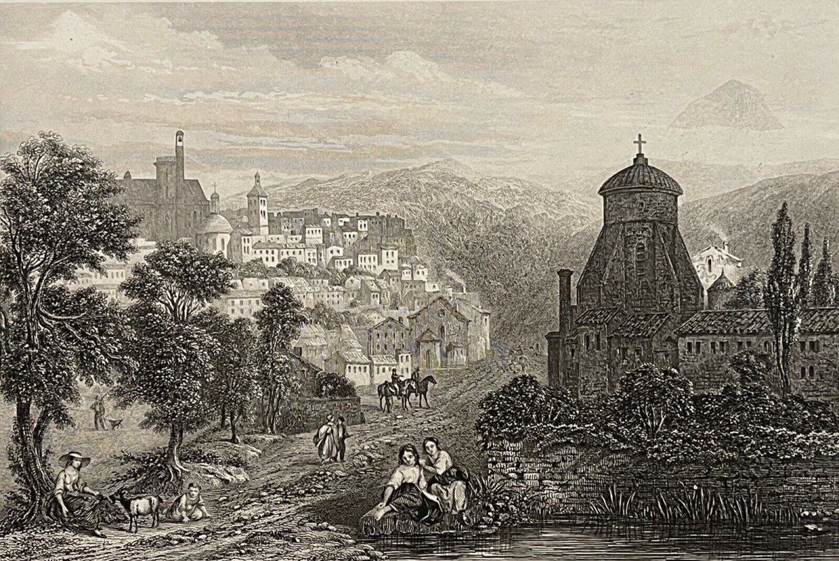 clermont_et_le_puy_de_dome_france_lithographie_de_1863