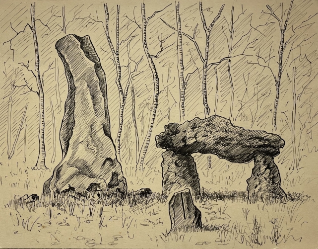 menhir_et_dolmen_bois_de_clamart_pierre_aux_moines_hauts-de-seine_vers_1898
