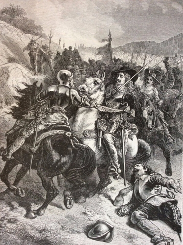 battle_of_naseby_1645_charles_i_carnewarth_engraving_19th_century_england