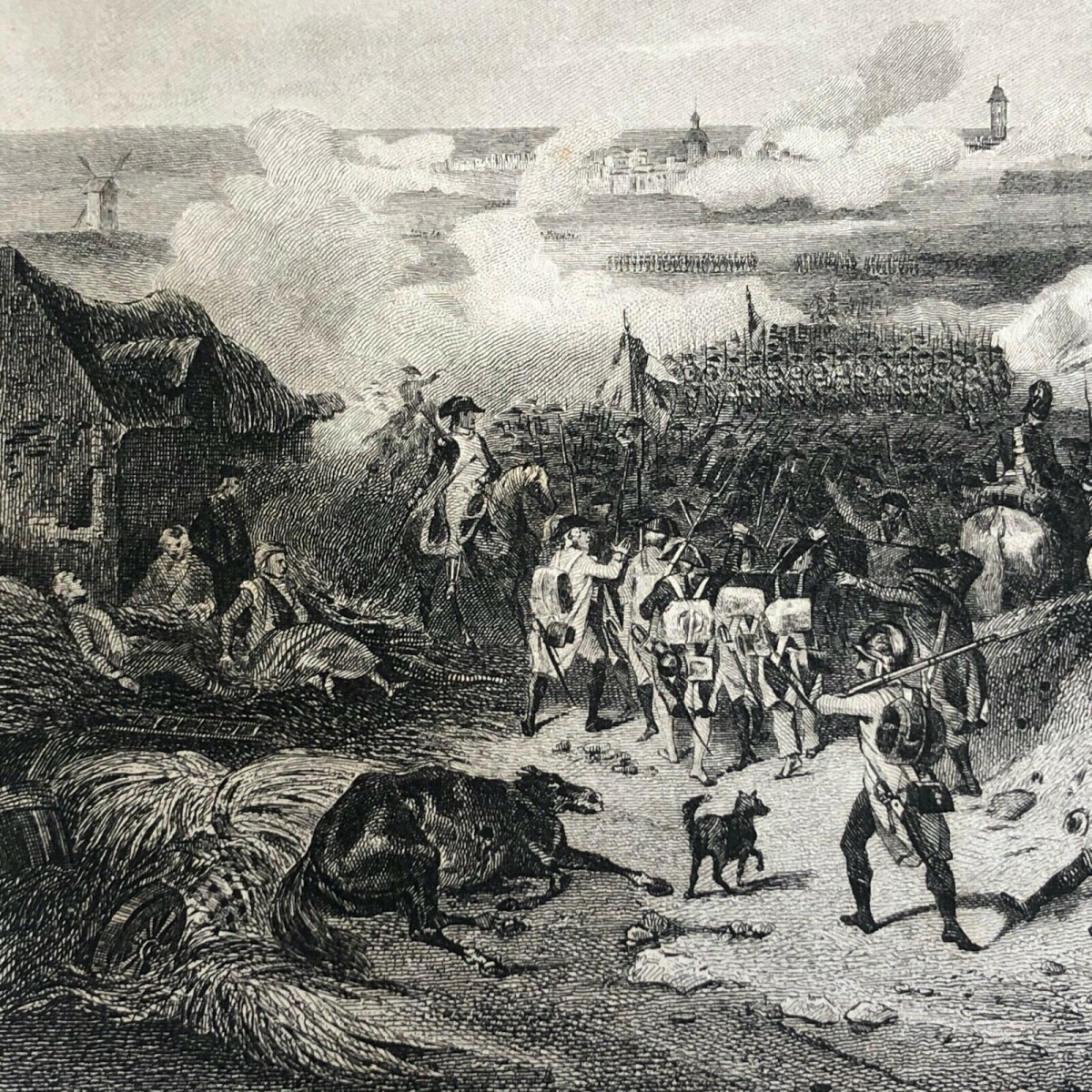 prise_de_menin_napoleon_bonaparte_belgique_moulin_gravure_vers_1840_france