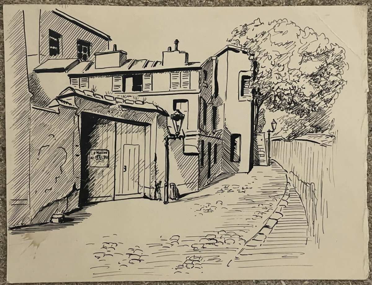 paris_maison_de_balzac_rue_raynouard_paris_dessin_vers_1935_france