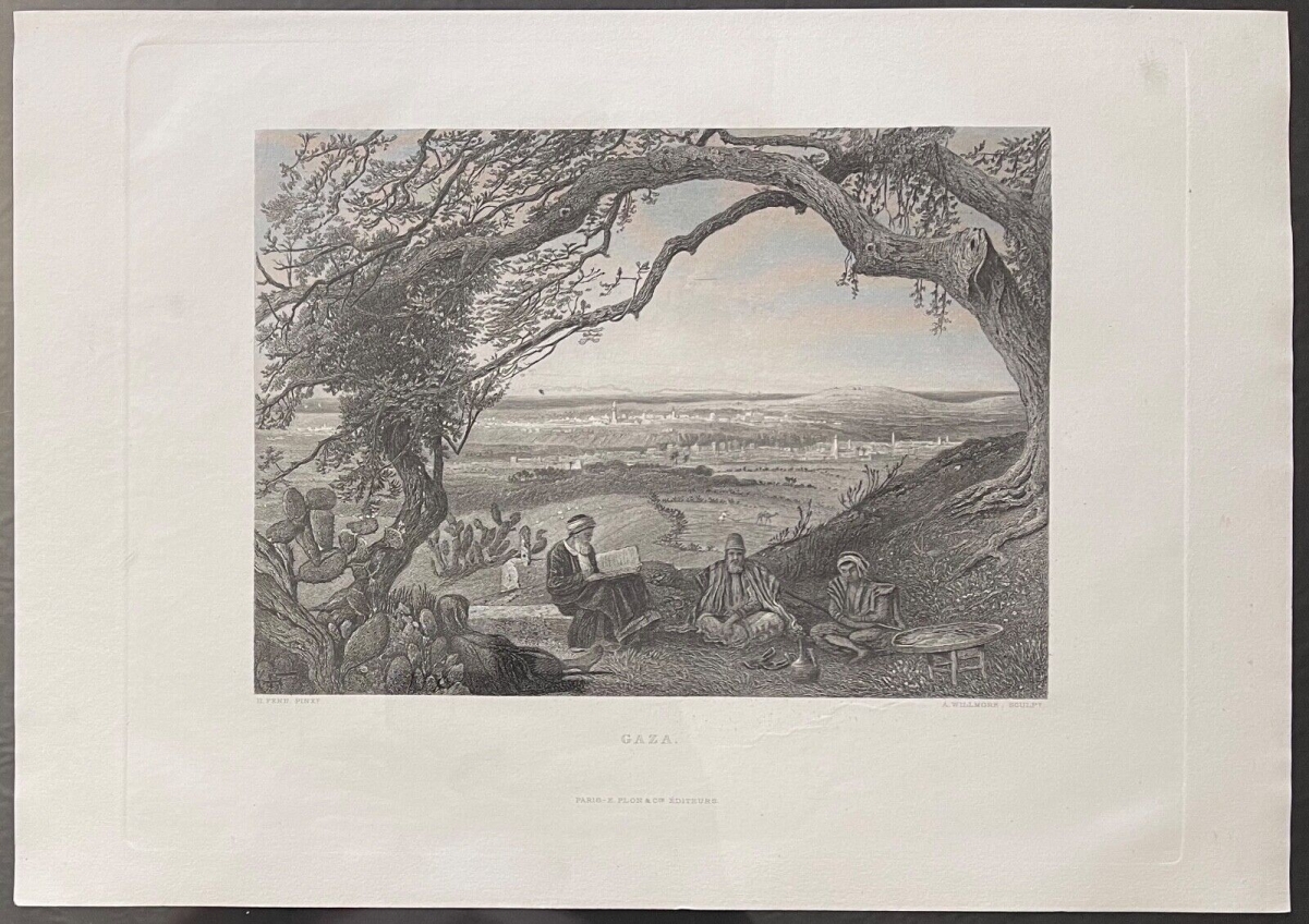 gaza_en_palestine_gravure_de_arthur_willmore_1814-1888_vers_1874