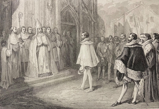 conversion_de_henry_iv_roi_de_france_lithographie_de_1850
