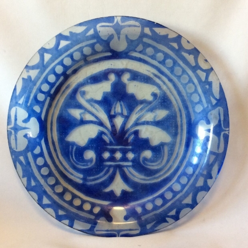 plat_bleu_fleur_de_lys_omeyade_ou_mamelouk_islam_turquie_orientalisme_ottoman