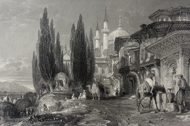 turquie_complexe_religieux_d???_emir_sultan_a_bursa_vers_1840