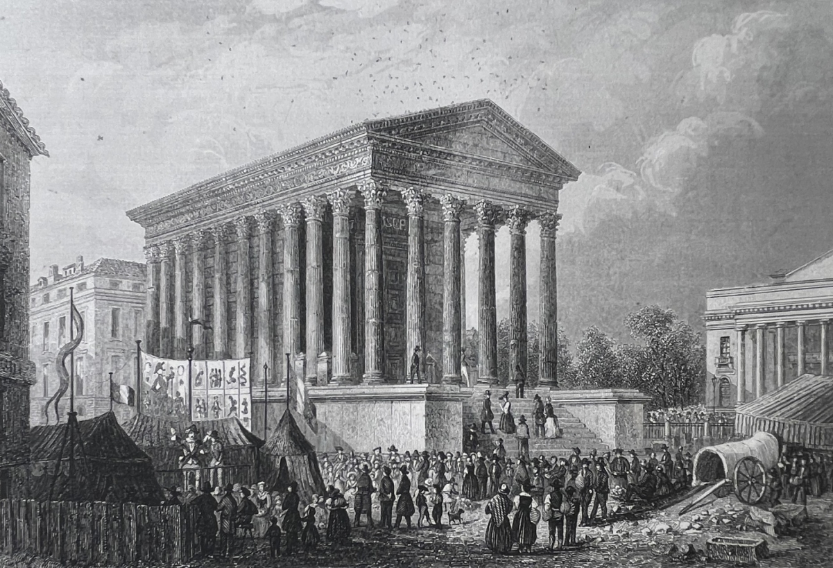 nimes_maison_carree_gard_provence_empire_romain_c_1835_france