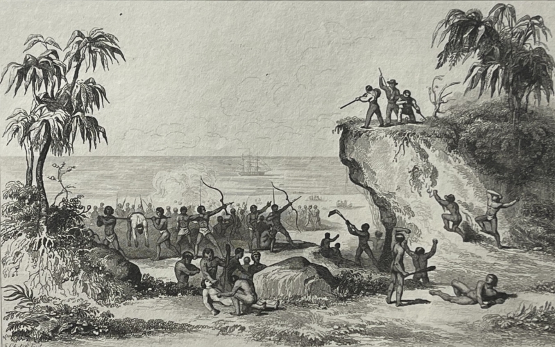 fiji_islands_battle_dumont_durville_1836_engraving_viti_ethnographic_melanesie