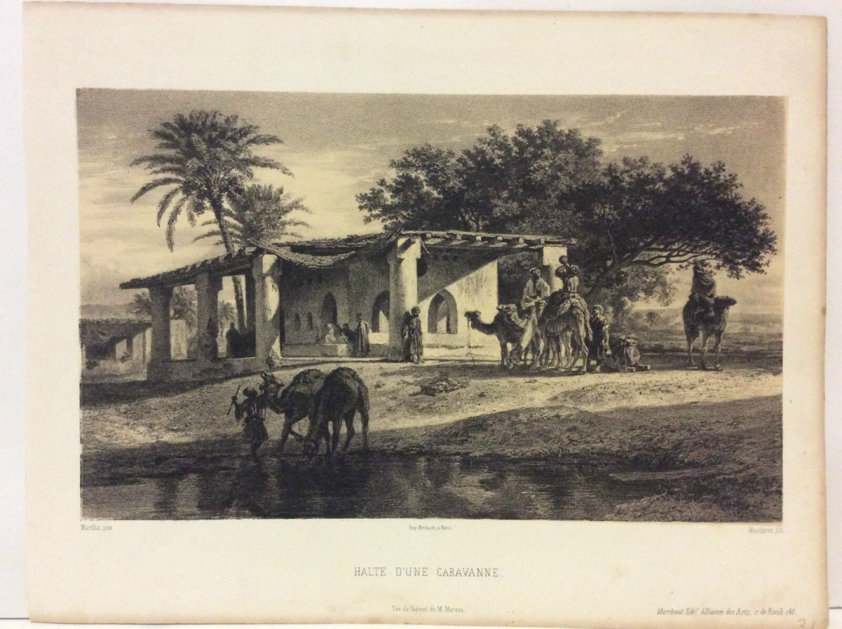 halte_dune_caravane_estampe_en_aquatinte_apocryphe_marilhat_et_mouilleron