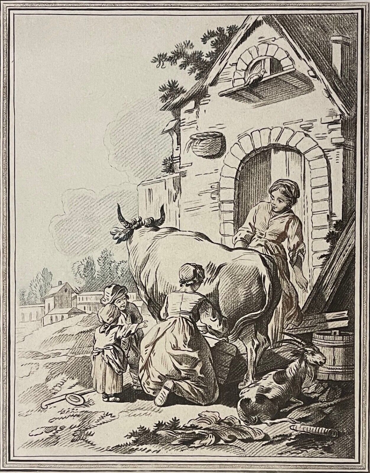 louis-marin_bonnet_1743-1793_la_petite_ferme_traite_vache_vers_1790_lait