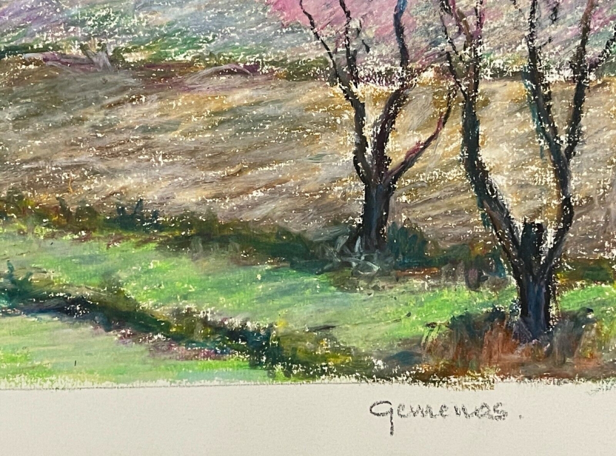 gemenos_provence_paysage_pastel_gouache_xxe_signe_j_roland_france