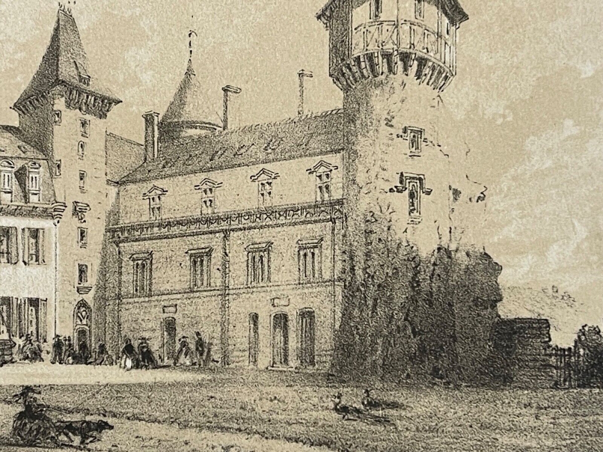 chateau_fort_de_bourbon_busset_allier_lithographie_c_1840_france