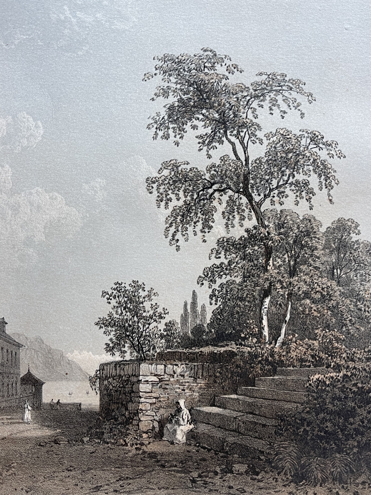 antique_engraving_hautecombe_abbey_church_france_alps_1864_benoist_savoie