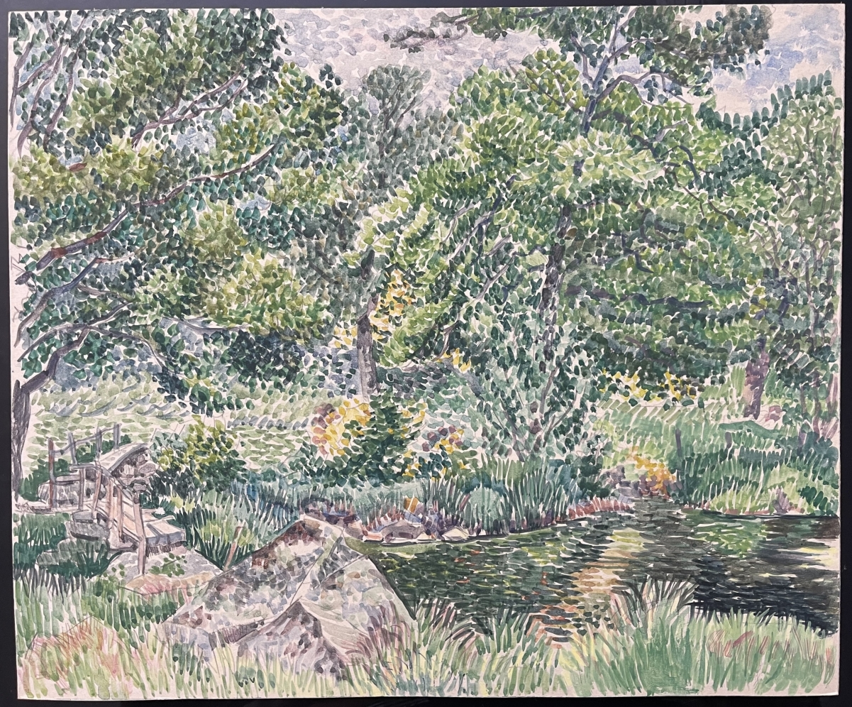 creuse_paysage_attribue_a_francois_henri_faureau_1901-1997_c1960_pointillisme