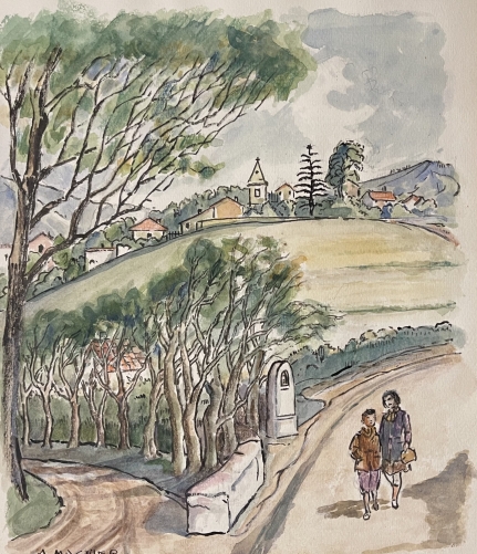 4129-1r651_marseille_la_pomme_aquarelle_a_magnier_la_provence_vers_1950