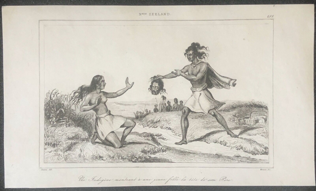 new_zealand_maori_danvin_monnin_original_engraving_oceania_1836