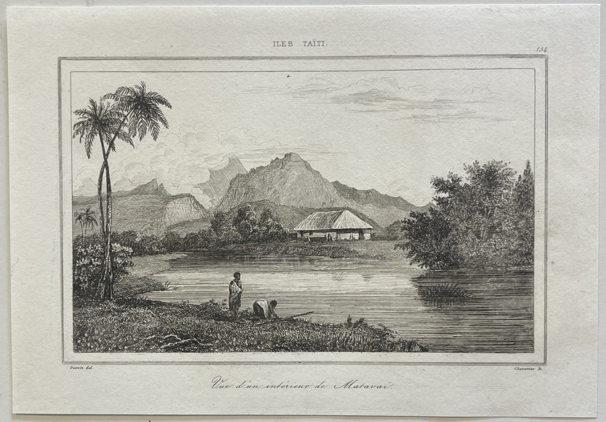 tahiti_matavai_bay_original_antique_engraving_1836_polynesie_france_pacifique