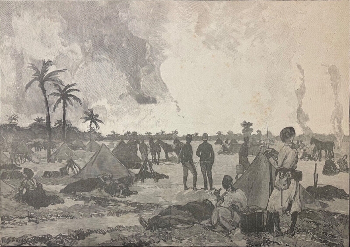 incendie_abomey_corps_expeditionnaire_royaume_dahomey_benin_1895_afrique
