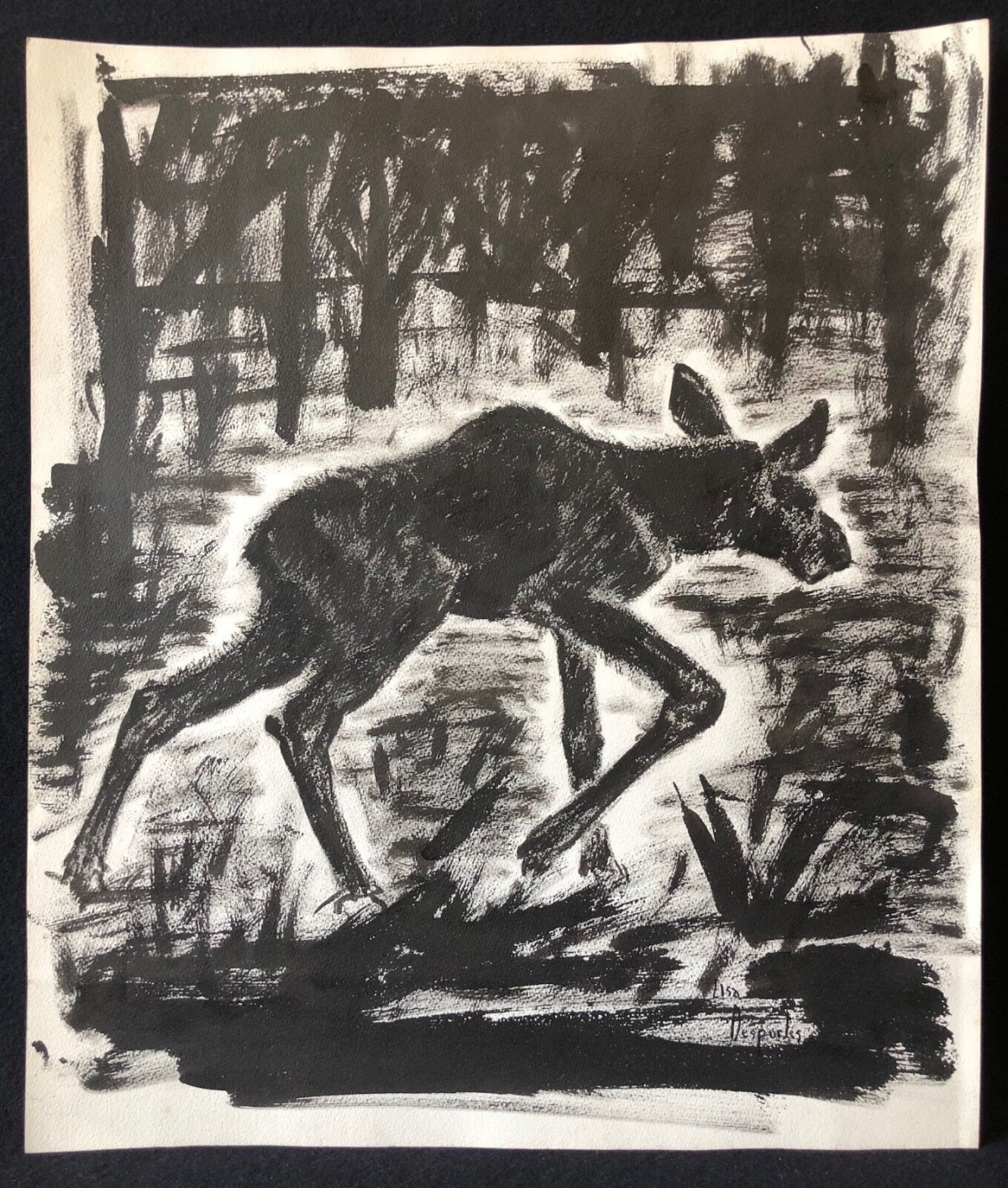 elan_suede_1962_encre_signee_elsa_desportes_peintre_animalier