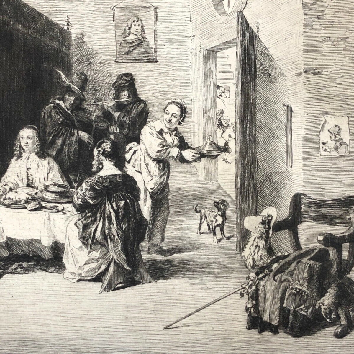 david_ii_teniers_1610-1690_lenfant_prodigue_grave_par_jacquemart_en_1877