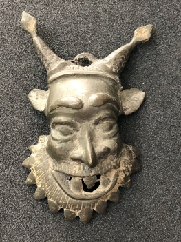 masque_miniature__bamoun_cire_perdue_a_patine_noire__cameroun_afrique_