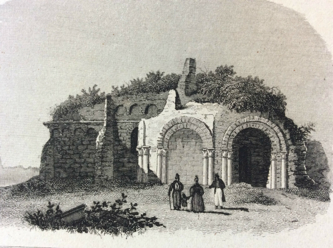 ruine_pres_de_saint_mace_maine_et_loire_gravure_sur_acier_milieu_xixe_france