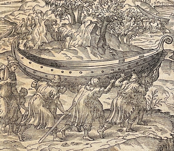 finlande_lapons_deplacement_un_bateau_par_andré_thevet_1504-1592_c_1575_laponie