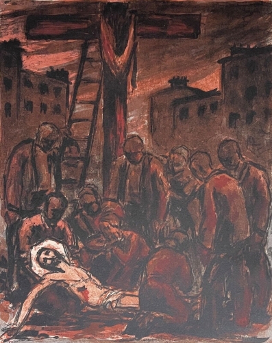 c_bouleau_jesus-christ_la_crucifixion_passion_contemporaine_1944_lithographie