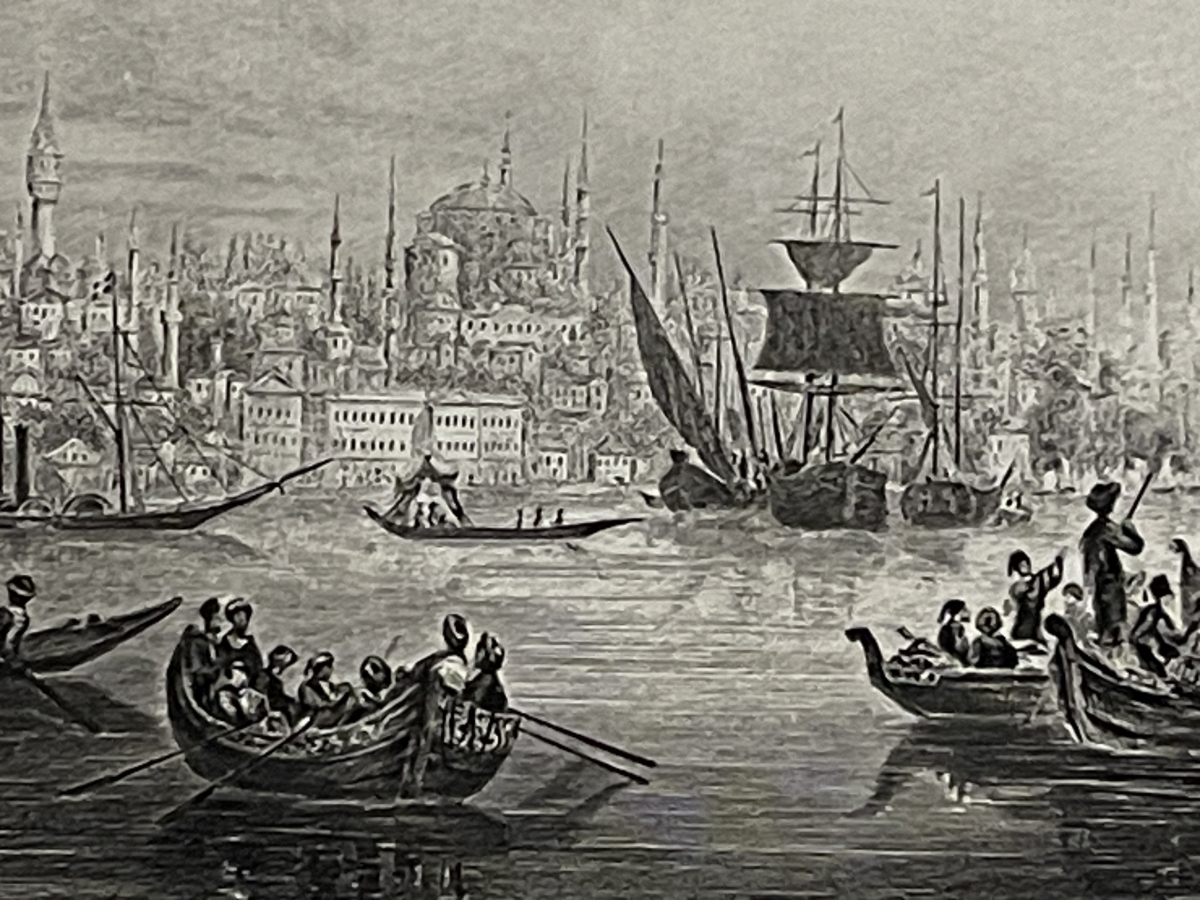 istanbul_turquie_le_bosphore_constantinople_gravure_de_1840_türkiye