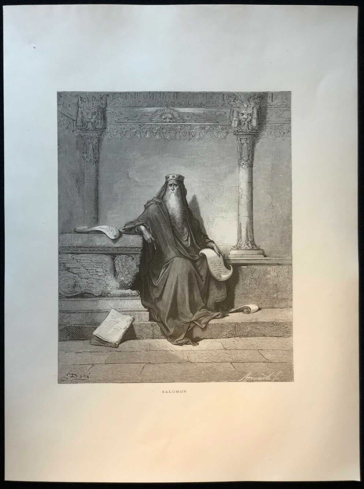 salomon_roi_d_israel_par_gustave_dore_1868_gravure_en_xylographie