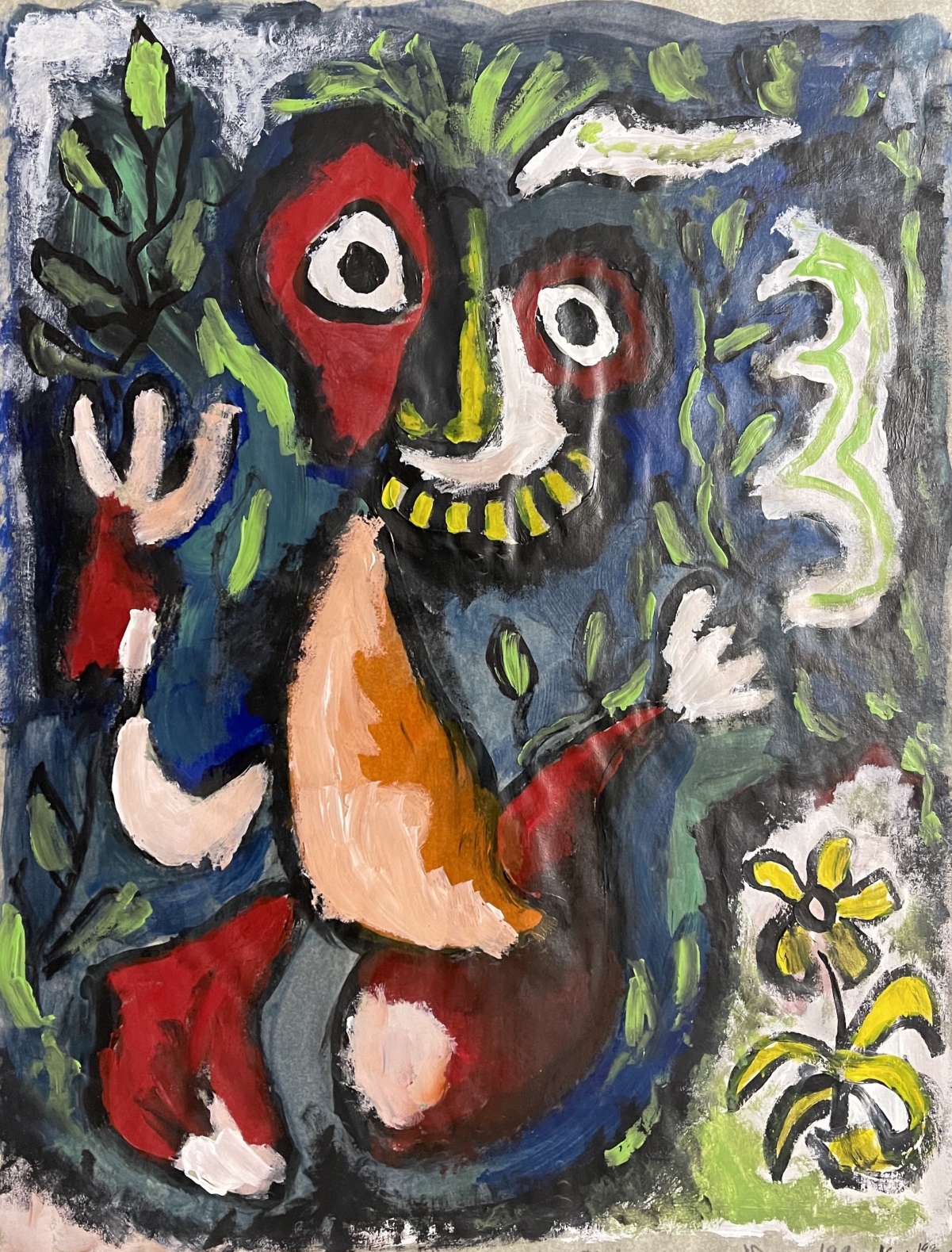 faune_en_liberté_acrylique_sur_calque_1990__norbert__palmade_1928-_2019