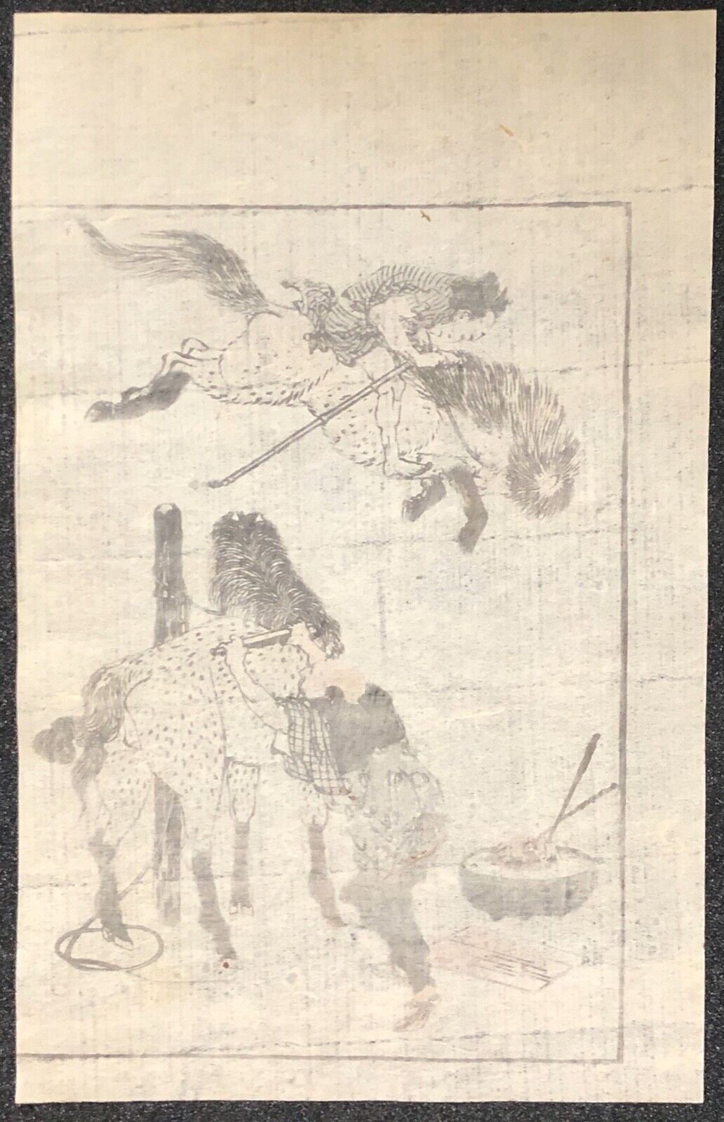hokusai_1760-1849_japon__chevaux_et_samourai__japan_asia_cheval_originale_1817_