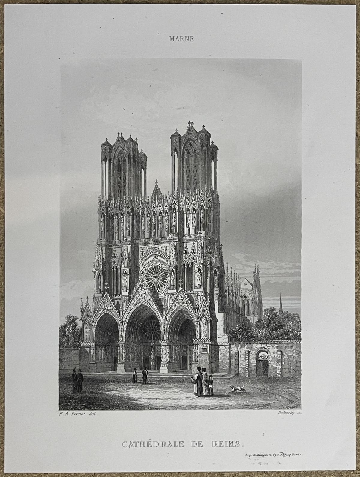reims_cathedrale_notre-dame_marne_champagne_gravure_de_doerty_1855_france