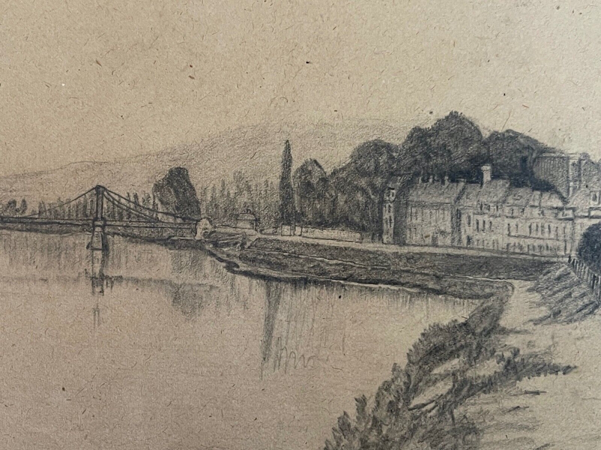 confland_le_pont_suspendu_dessin_graphite_de_1869_monogramme_lr_france