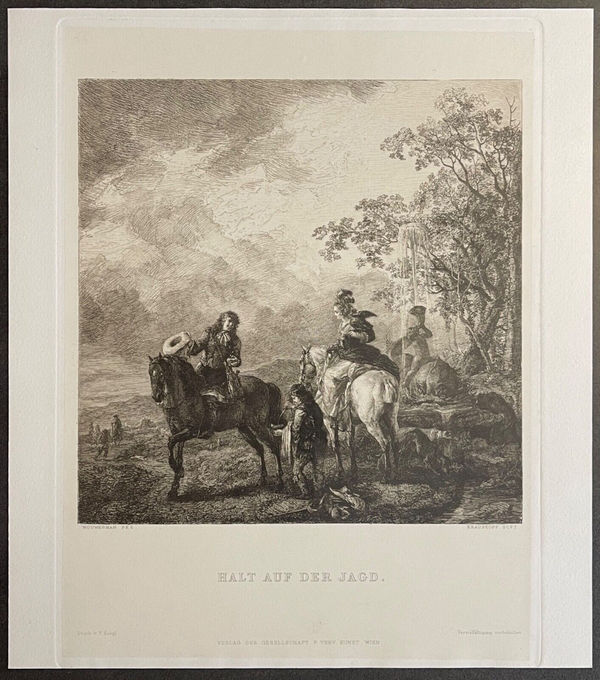 philips_wouwerman_1619-1668_pause_de_chasse_graveur_krauskoff_c_1870_cheval