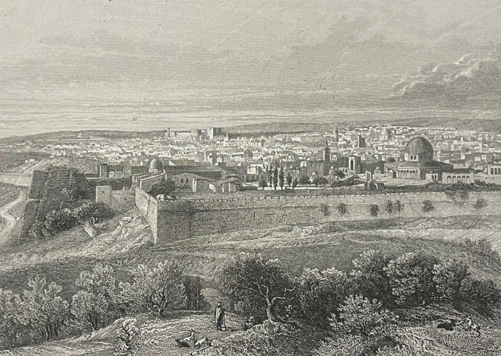 israel_palestine_jerusalem_vue_du_mont_des_oliviers_vers_1830_par_lechard