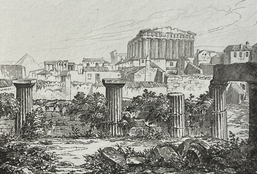 athens_acropolis_propylaea_greece_antique_engraving_1835_parthenon_grece_athenes