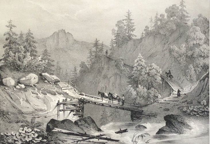 ponteau_chemin_pres_allevard-les-bains_lithographie_vers_1850_dauphine_isere