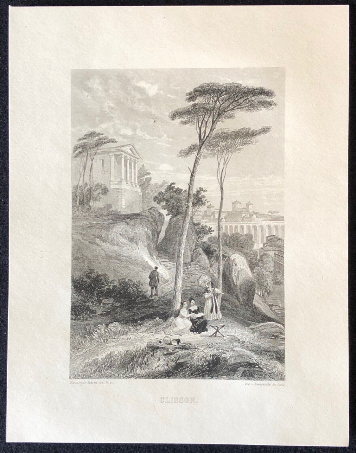 clisson_loire-atlantique_pays_de_la_loire_gravure_de_rouagues_1840